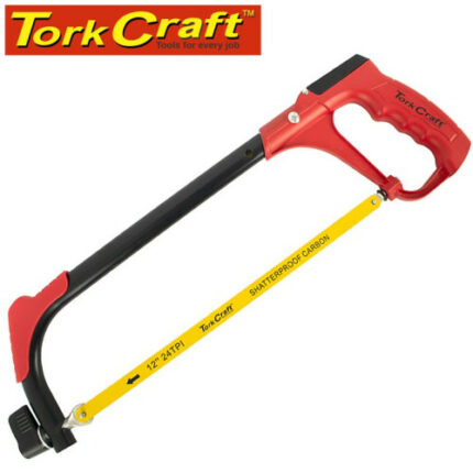 ALUMINUM ALLOY HACKSAW FRAME 300M C/W 1 + 3 FREE BLADES TORK CRAFT